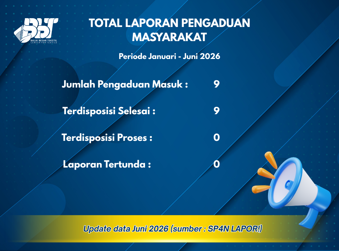 Grafik total laporan pengaduan masyarakat periode Januari - Juni 2026
